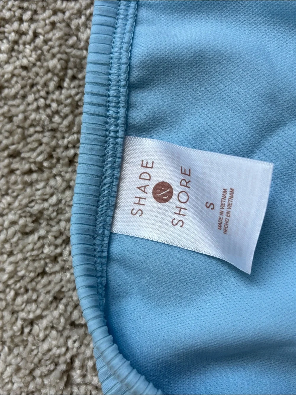 Shade & Shore Light Blue Ribbed Bikini Set